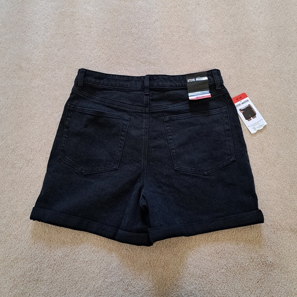 Steve Madden Denim Shorts Women's Medium Black High Rise Jean Stretch New! - Picture 9 of 10